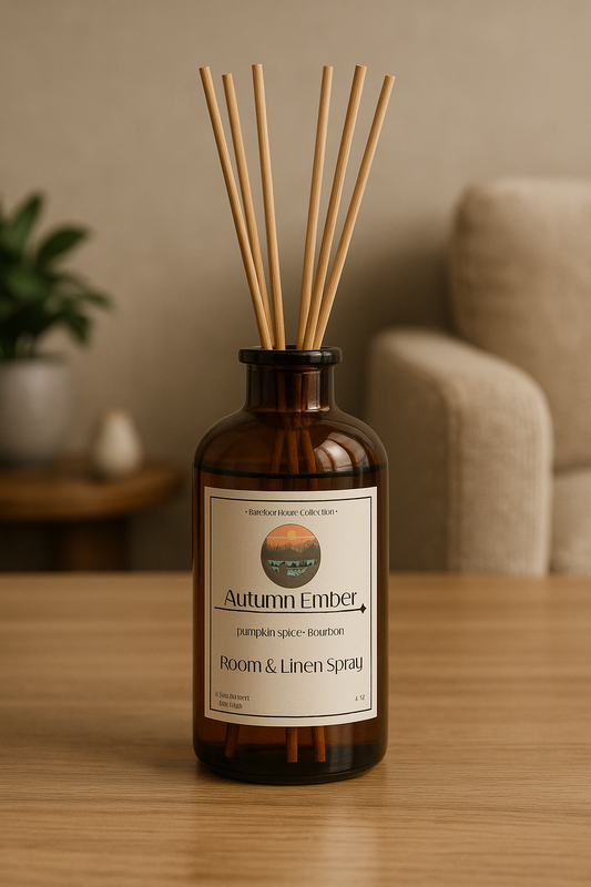 Autumn Ember Reed Diffuser | Barefoot in Nature | 100 ml Handcrafted Home Fragrance