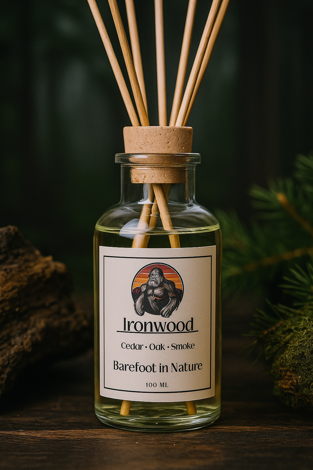 Ironwood Reed Diffuser — Teakwood • Tobacco • Leather